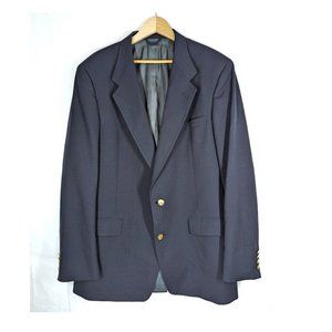 Austin Reed Nordstrom Blazer Sport Coat Men Size 44L Wool Navy Single Breast USA